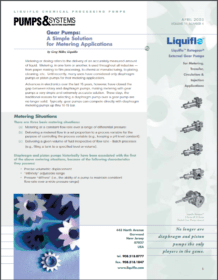 Liquiflo Gear Pump Catalouge Cover